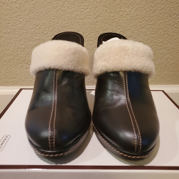COACH SHEARLING MULES - Picture 2 of 5
